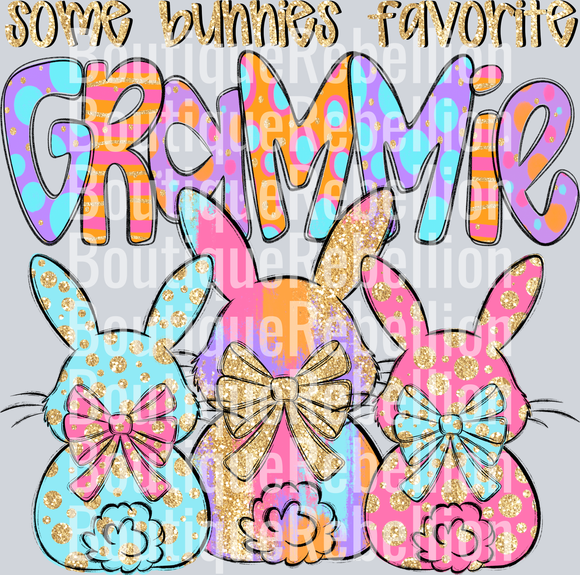 Some Bunnies Favorite Grammie Single DTF Transfer