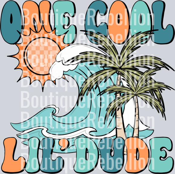One Cool Li'l Dude Single DTF Transfer