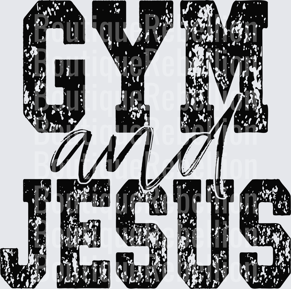 Gym and Jesus Single DTF Transfer