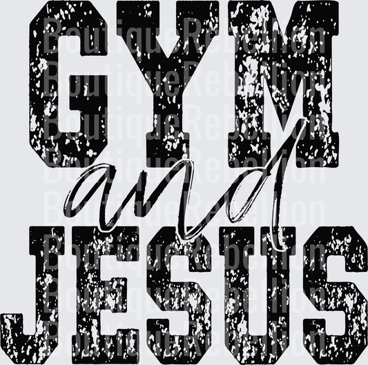 Gym and Jesus Single DTF Transfer