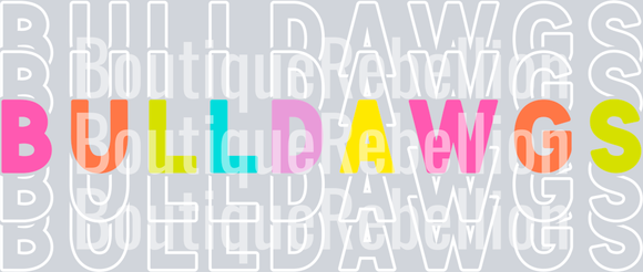 Bulldawgs-Stack Single DTF Transfer