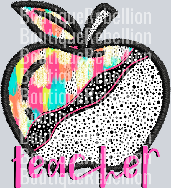 Fau Embroidered Teach Love Inspire Teacher