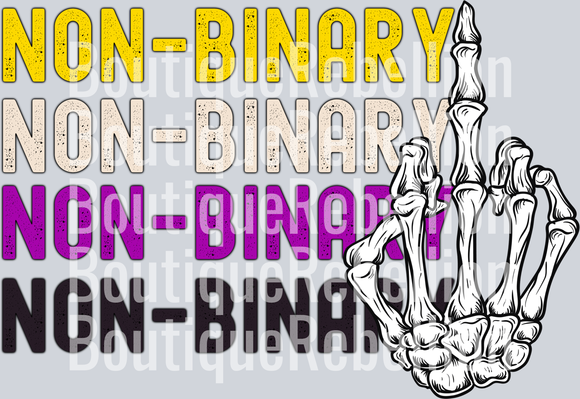 Non Binary Finger Single DTF Transfer
