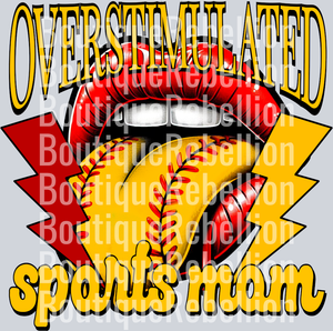 Softball Sports Mom Single DTF Image