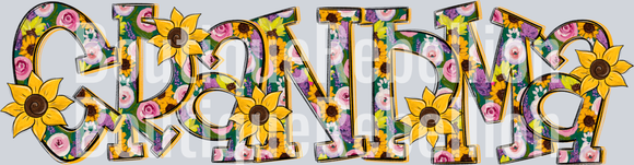 Sunflower Grandma Single DTF Transfer
