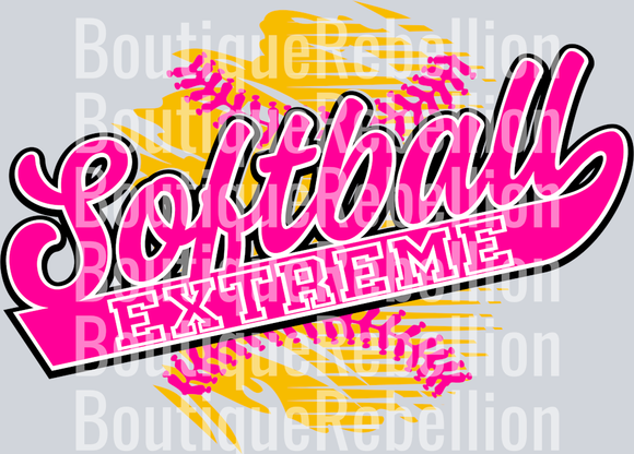 Softball Extreme Single DTF Image