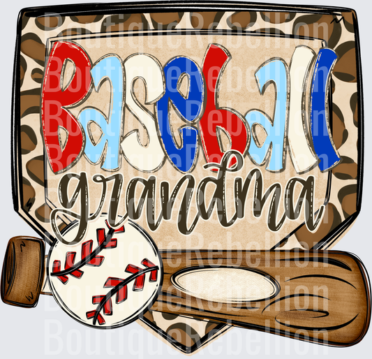 Baseball Grandma Single DTF Transfer