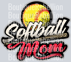 Softball Mom 9 Single DTF Image