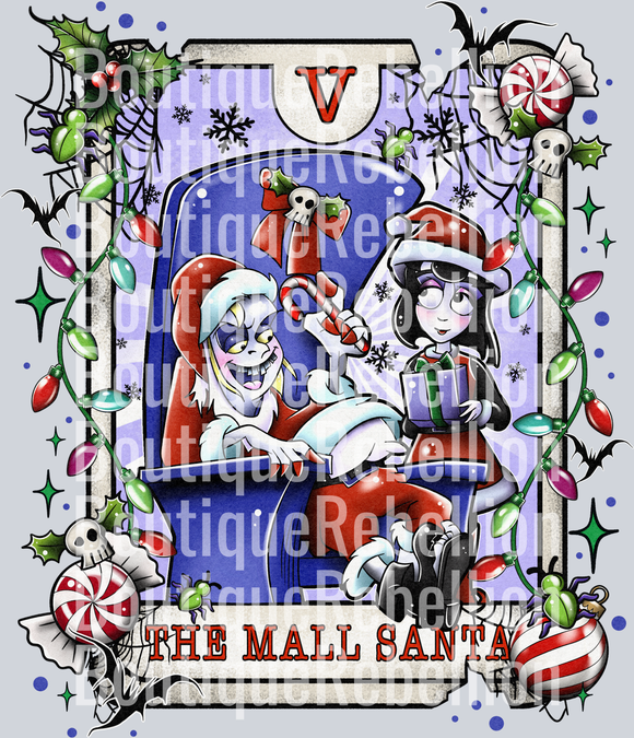 The Mall Santa Single DTF Transfer