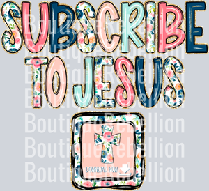 Subscribe to Jesus Single DTF Transfer