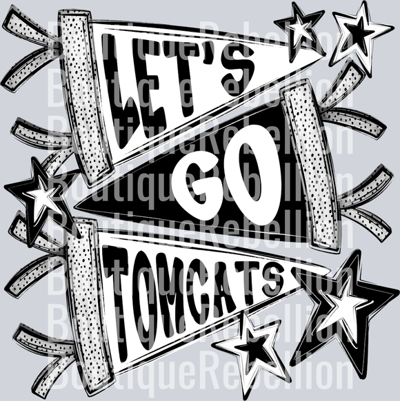 Let's Go Tomcats Single DTF Transfer
