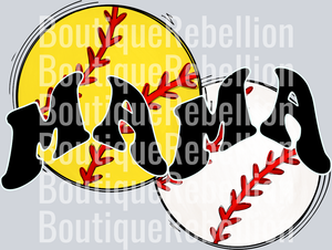 Mama Softball Baseball Single DTF Image