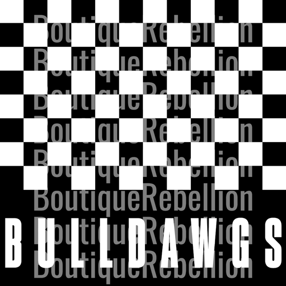 Bulldawgs-Checkered Single DTF Transfer