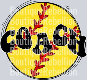 Softball Coach  Single DTF Image