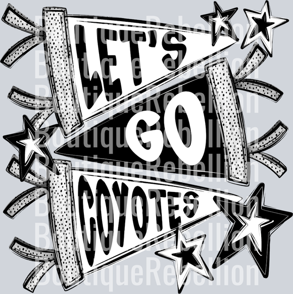 Let's Go Coyotes Single DTF Transfer