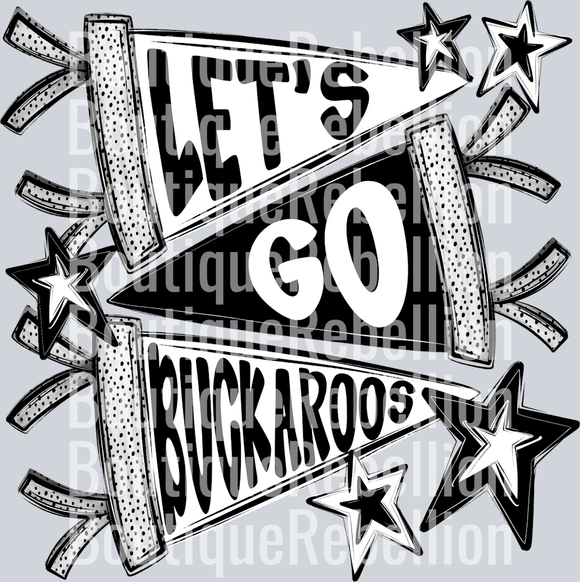 Let's Go Buckaroos Single DTF Transfer