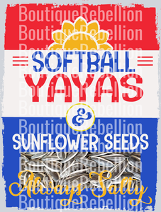 Softball Yayas Single DTF Image