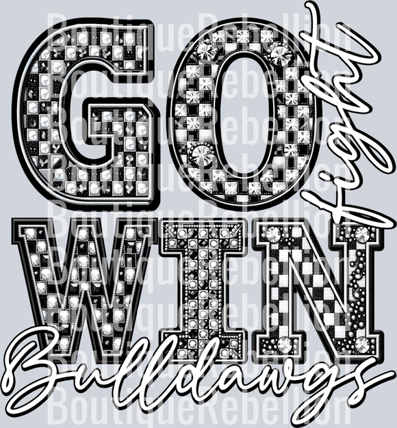 Go Fight Win Bulldawgs Single DTF Transfer