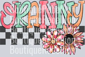 Spring Floral Granny Single DTF Transfer