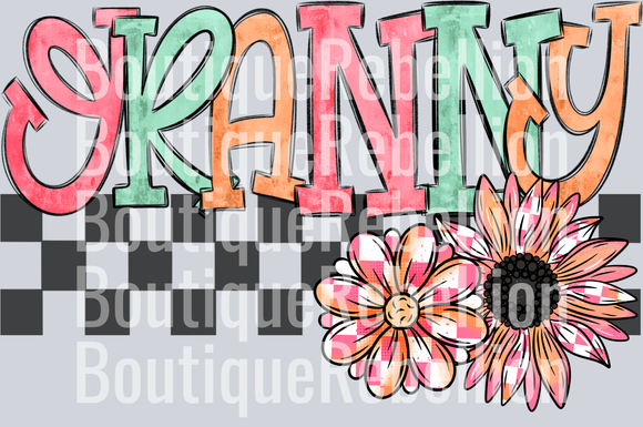 Spring Floral Granny Single DTF Transfer
