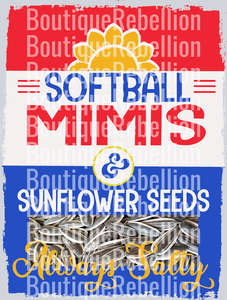Softball Mimis Single DTF Image
