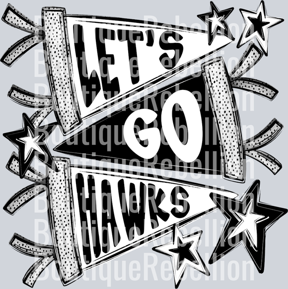 Let's Go Hawks Single DTF Transfer