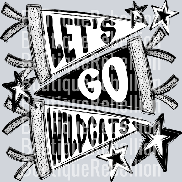 Let's Go Wildcats Single DTF Transfer