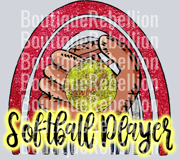 Softball player Single DTF Image