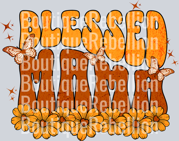 blessed mama single DTF Transfer