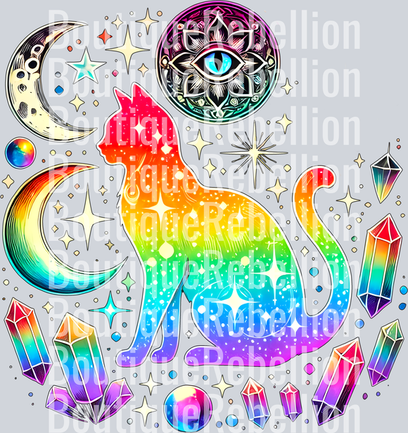 Gay Witchy Cat Single DTF Transfer