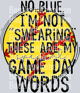 Blue Softball Single DTF Image