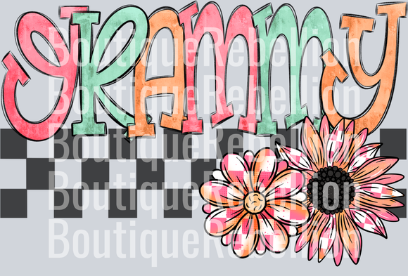 Spring Floral Grammy Single DTF Transfer