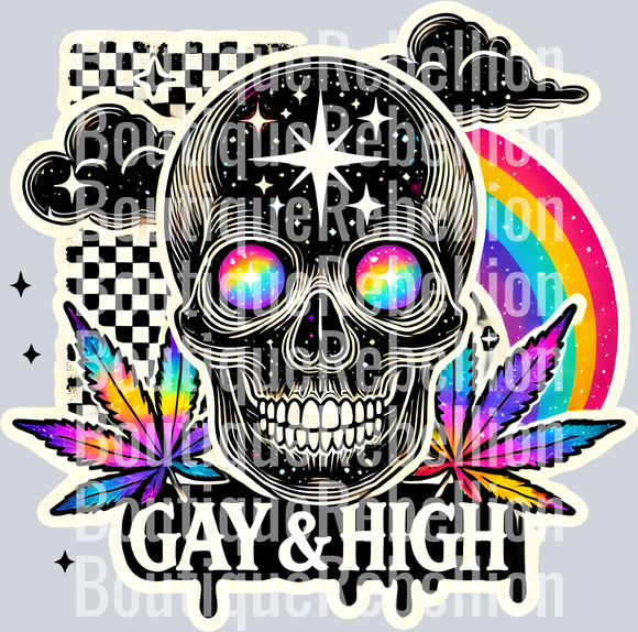 Checker Gay & High Single DTF Transfer