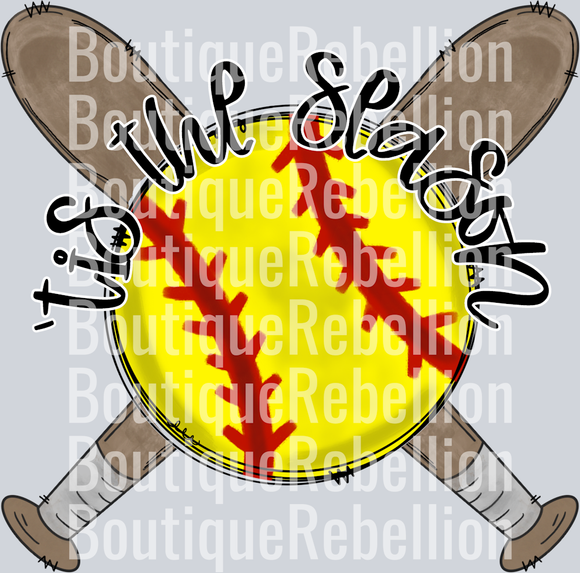 Tis the Season Softball Single DTF Image