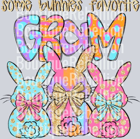 Some Bunnies Favorite Gram Single DTF Transfer