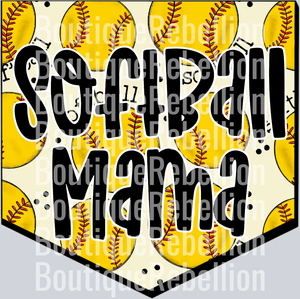 Softball Mama Pocket Single DTF Image