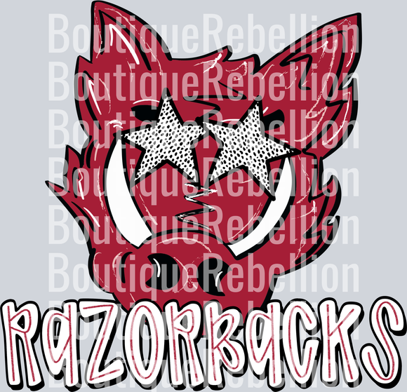 razorbacks single DTF Transfer