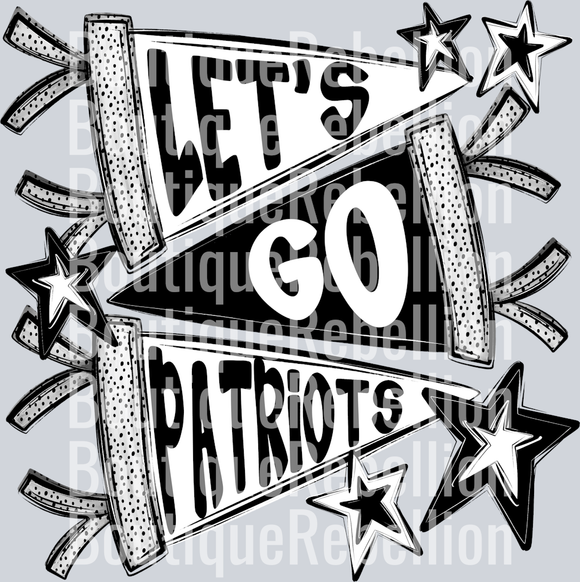 Let's Go Patriots Single DTF Transfer