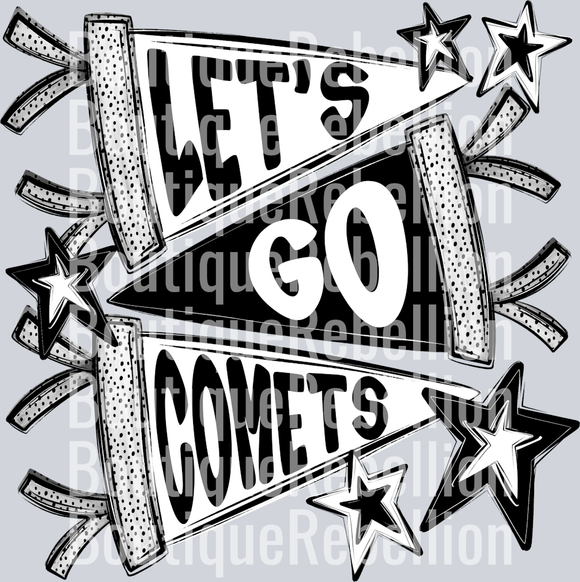 Let's Go Comets Single DTF Transfer