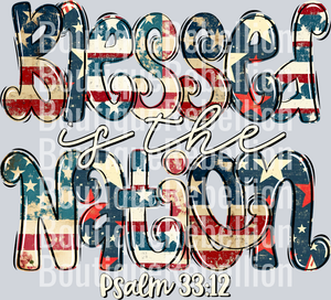 Blessed is the Nation Single DTF Transfer