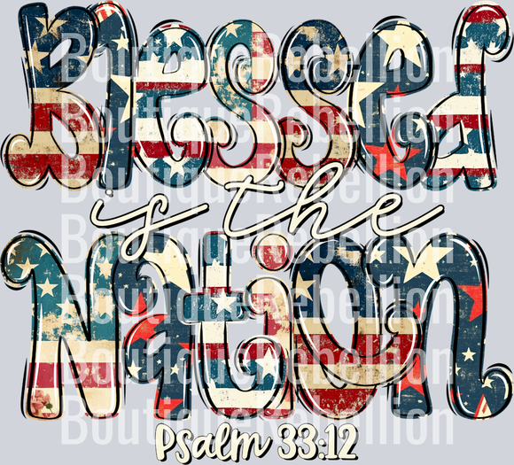 Blessed is the Nation Single DTF Transfer