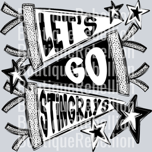 Let's Go Stingrays Single DTF Transfer