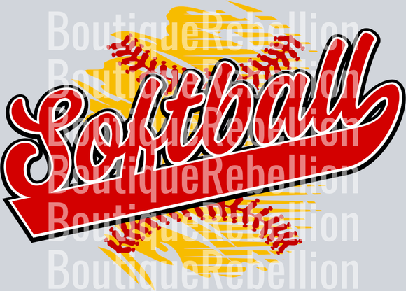 Softball Single DTF Image