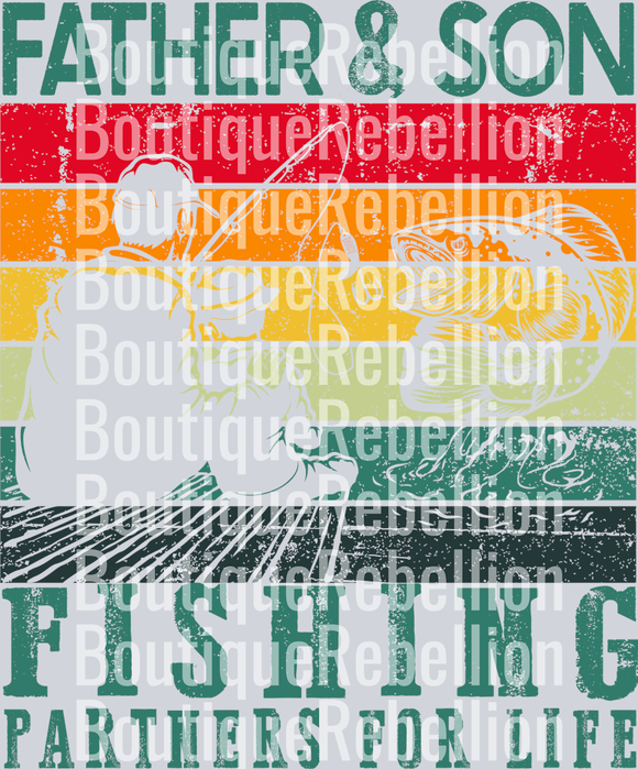 Father Son Fishing Single DTF Transfer