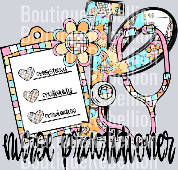Nurse Practitioner NP Single DTF Transfer