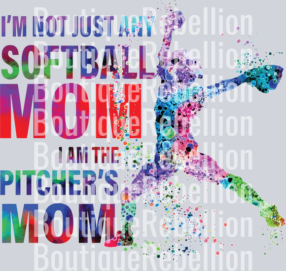 Softball Pitcher Mom Single DTF Image