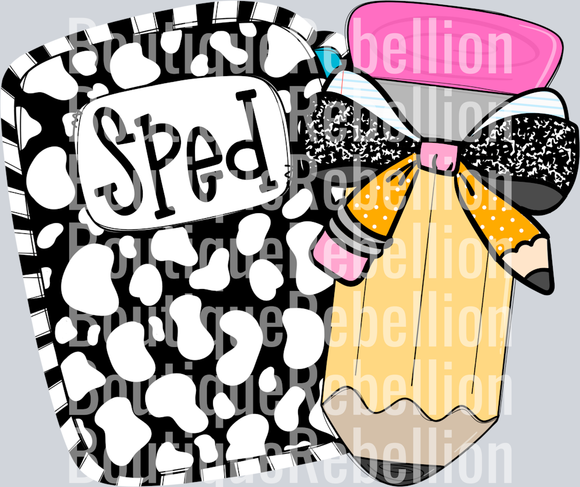 Sped Leopard Pencil Single DTF Transfer