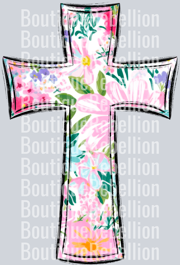 Friends Who Pray Behind Your Back Pocket Cross Single DTF Transfer