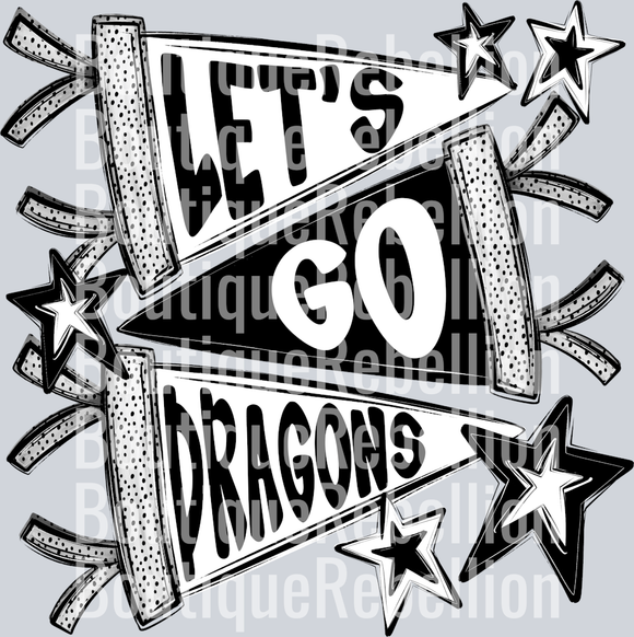 Let's Go Dragons Single DTF Transfer