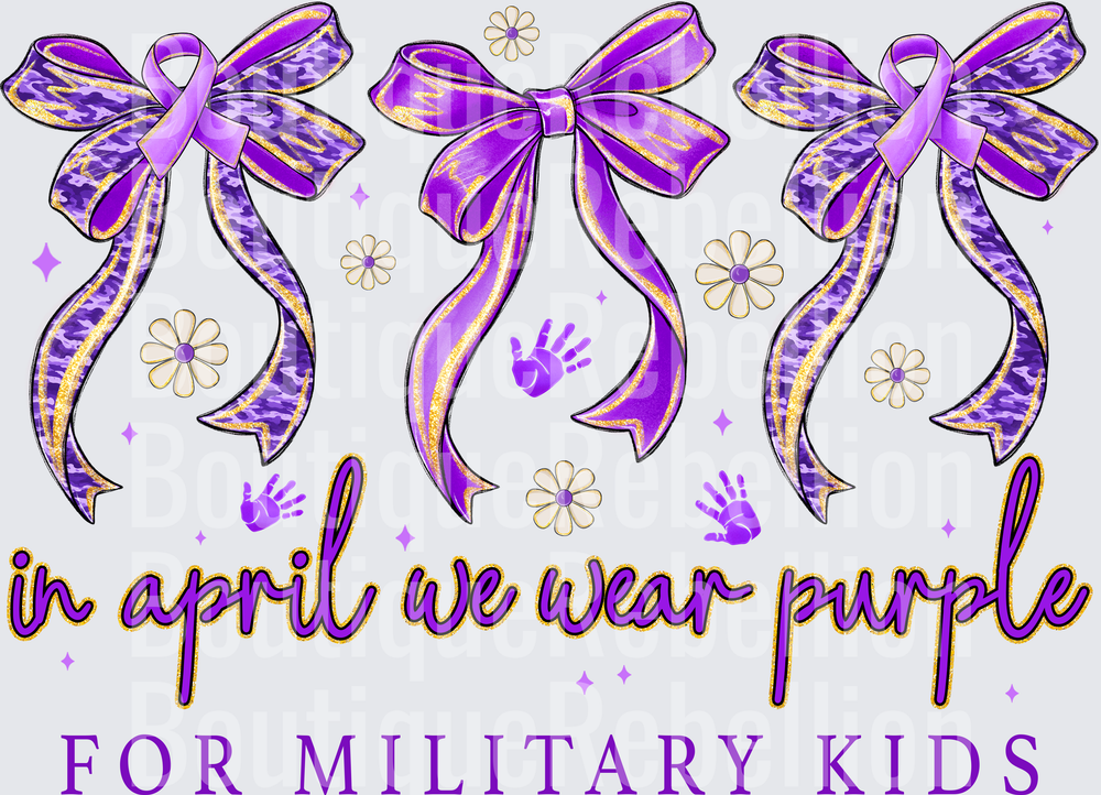 In April We Wear Purple for Military Kids